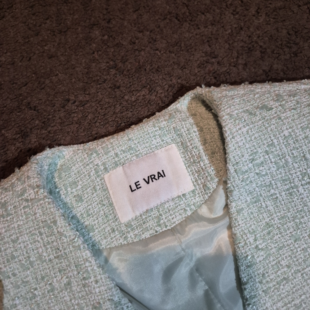 Light Green Tweed Blazer - image 2